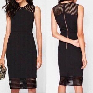 BNWT TED BAKER LONDON LUCETTE MESH DETAIL BODYCON DRESS black